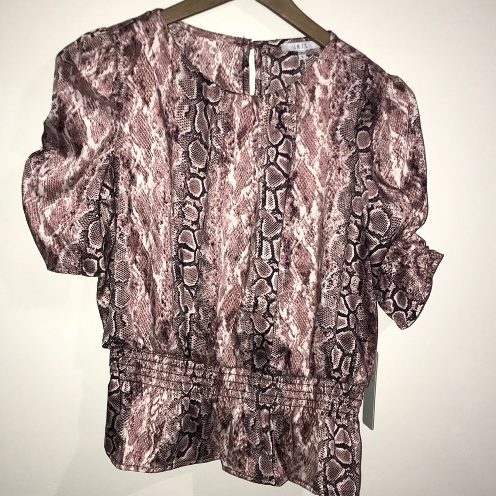 Iris iris basic snake print shirt/ blouse